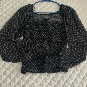 Anthropologie patterned blouse